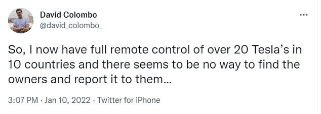 tesla software hack