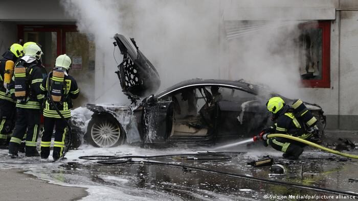 burnt out car