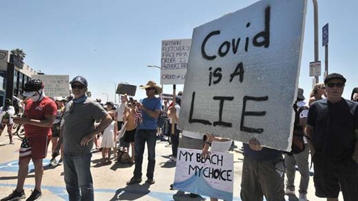 covid lie protest