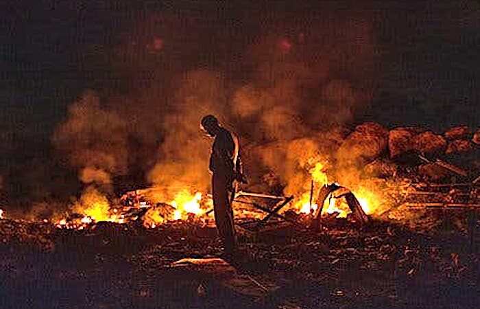 Click to enlarge Burning trash