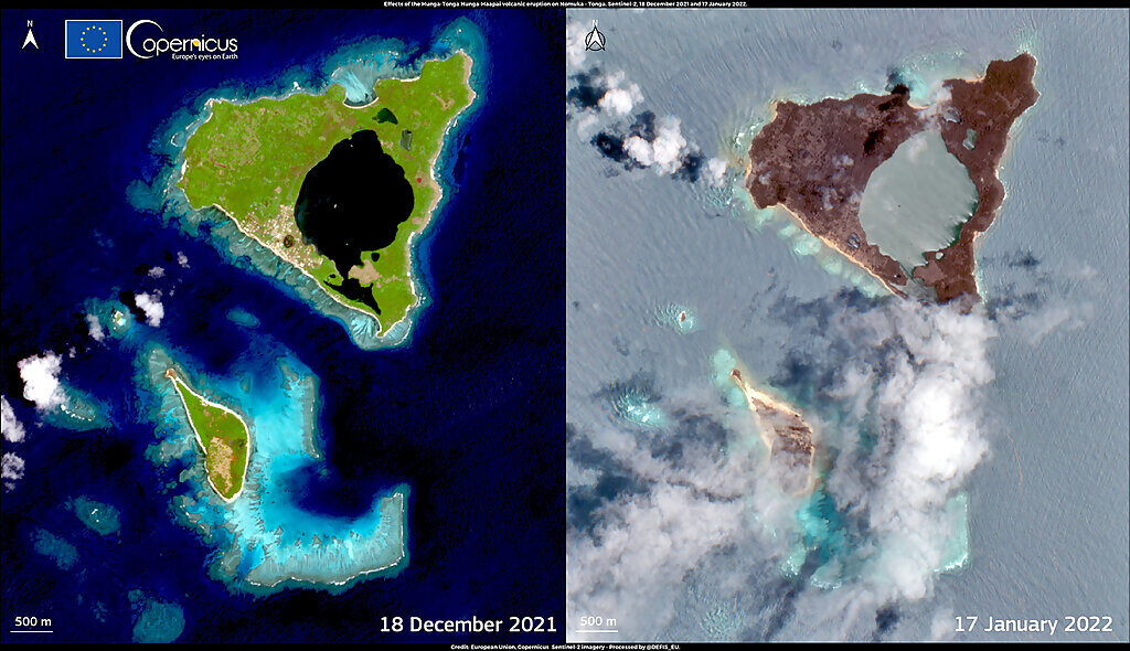 tonga volcano vegetation