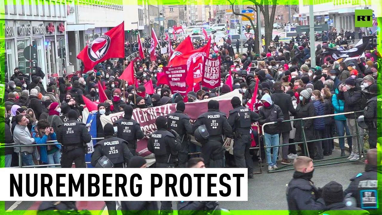 Click to enlarge afd protest germany covid rules mandate