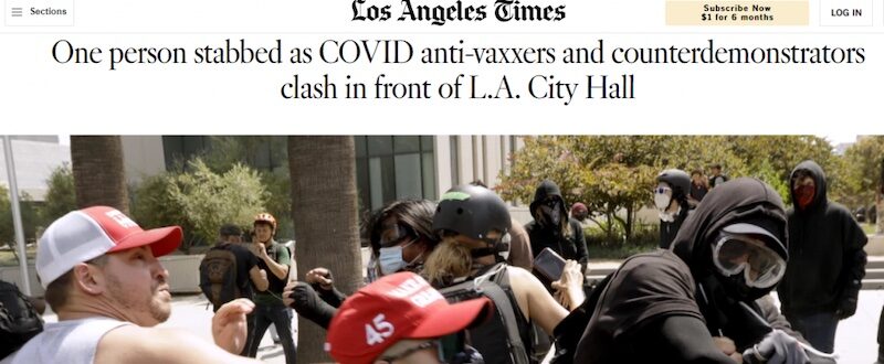 antivaxxer clash