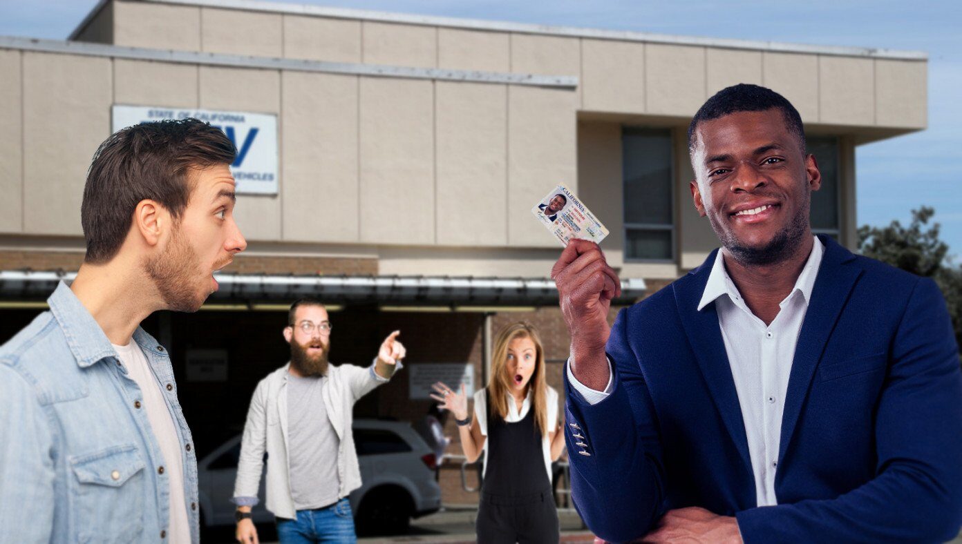 White liberals watch in amazement as black man acquires ID