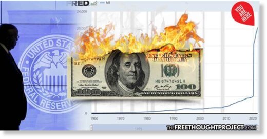 80% of all US dollars in existence have been printed by the Federal Reserve in just the last two years