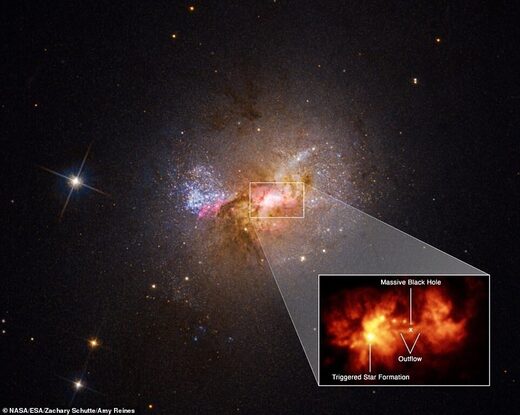 black hole star formation Henize 2-10