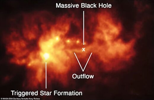 black hole new stars Henize 2-10