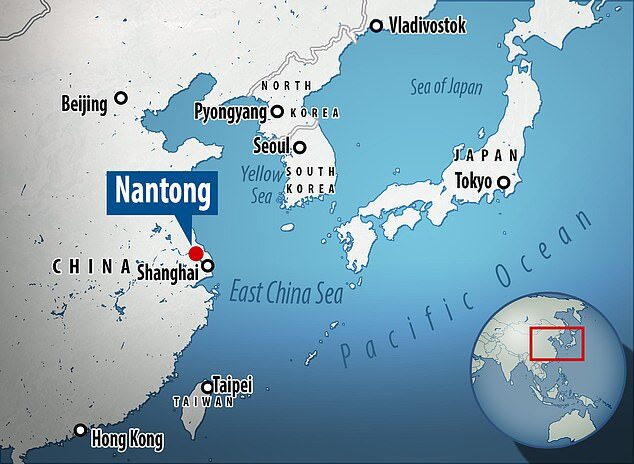 Click to enlarge china map nantong