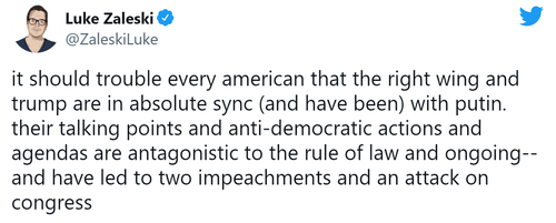 Luke Zaleski Twitter carlson russia