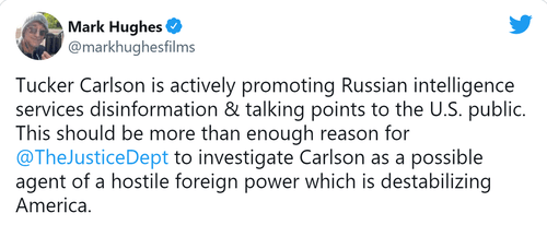 Mark Hughes Twitter Carlson russia