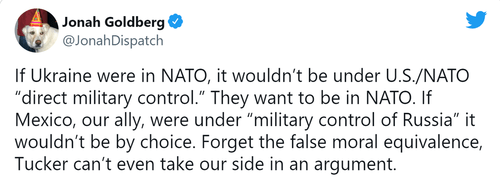Jonah Goldberg Twitter Ukraine nato