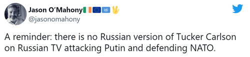 Jason O'Mahony Twitter carlson russia