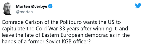 Morten Overbye Twitter Russia Tucker cold war