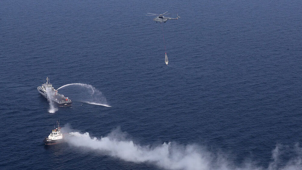 Click to enlarge iran china russia drill