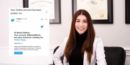 Marina Medvin banned twitter