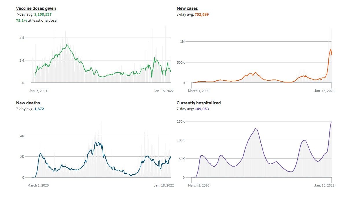 covid in US graphs