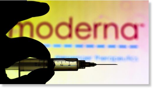 moderna logo vaccine syringe