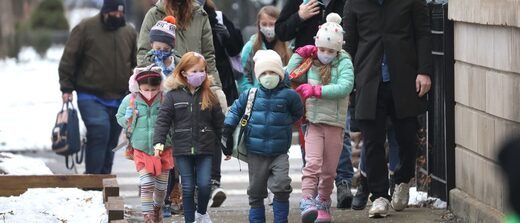 masked young children