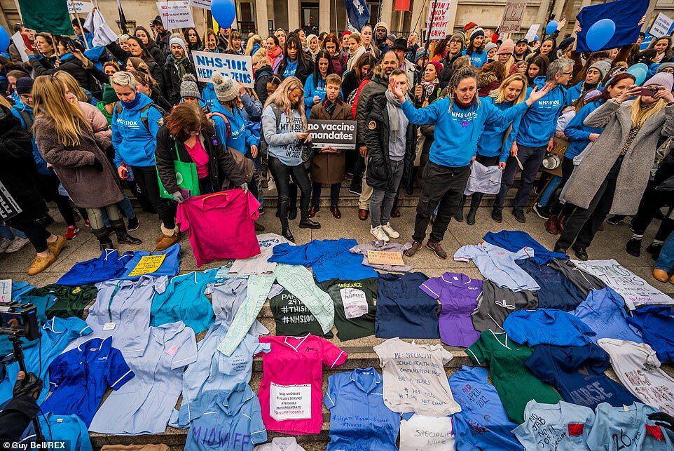 NHS protest vaccine