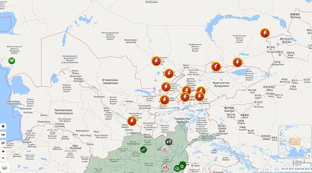 Click to enlarge central asia blackout 2022