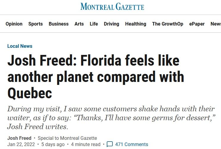 montreal gazette headline