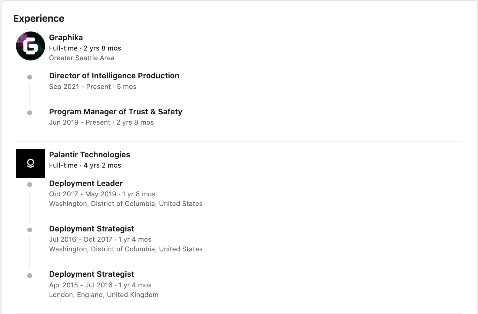 Click to enlarge Joseph Carter spent nearly five years at Palantir