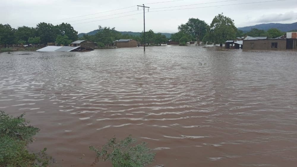 Floods in Chikwawa, Malawi, after Tropical Storm Ana, January 2022.