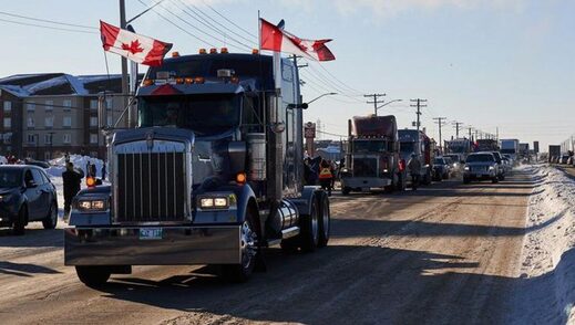 Canadian trucker drivers protest