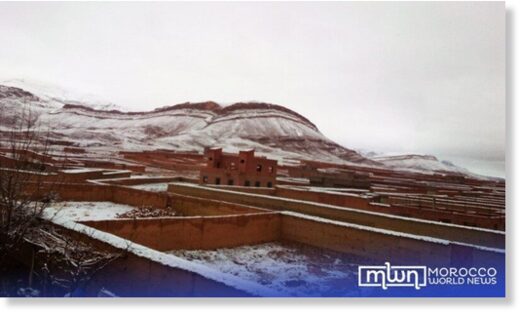 Snow-Covered Tinejdad, Unusual Scenes in Desert Climate
