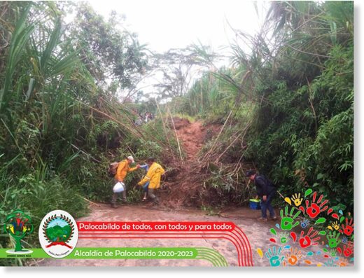 Landslides in Tolima Department, Colombia, after heavy rainfall late January 2022