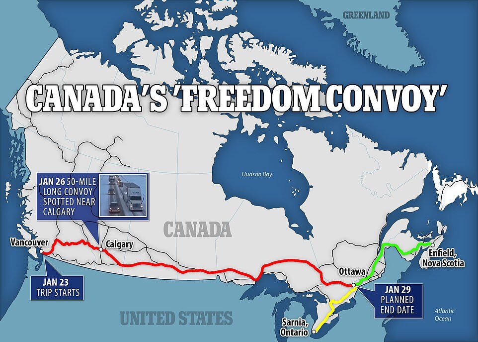 truck convoy protest mandate