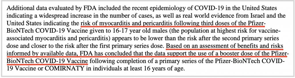 Myocarditis risk