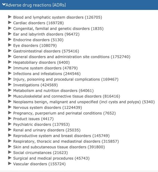 COVID vaccine adverse drug reactions
