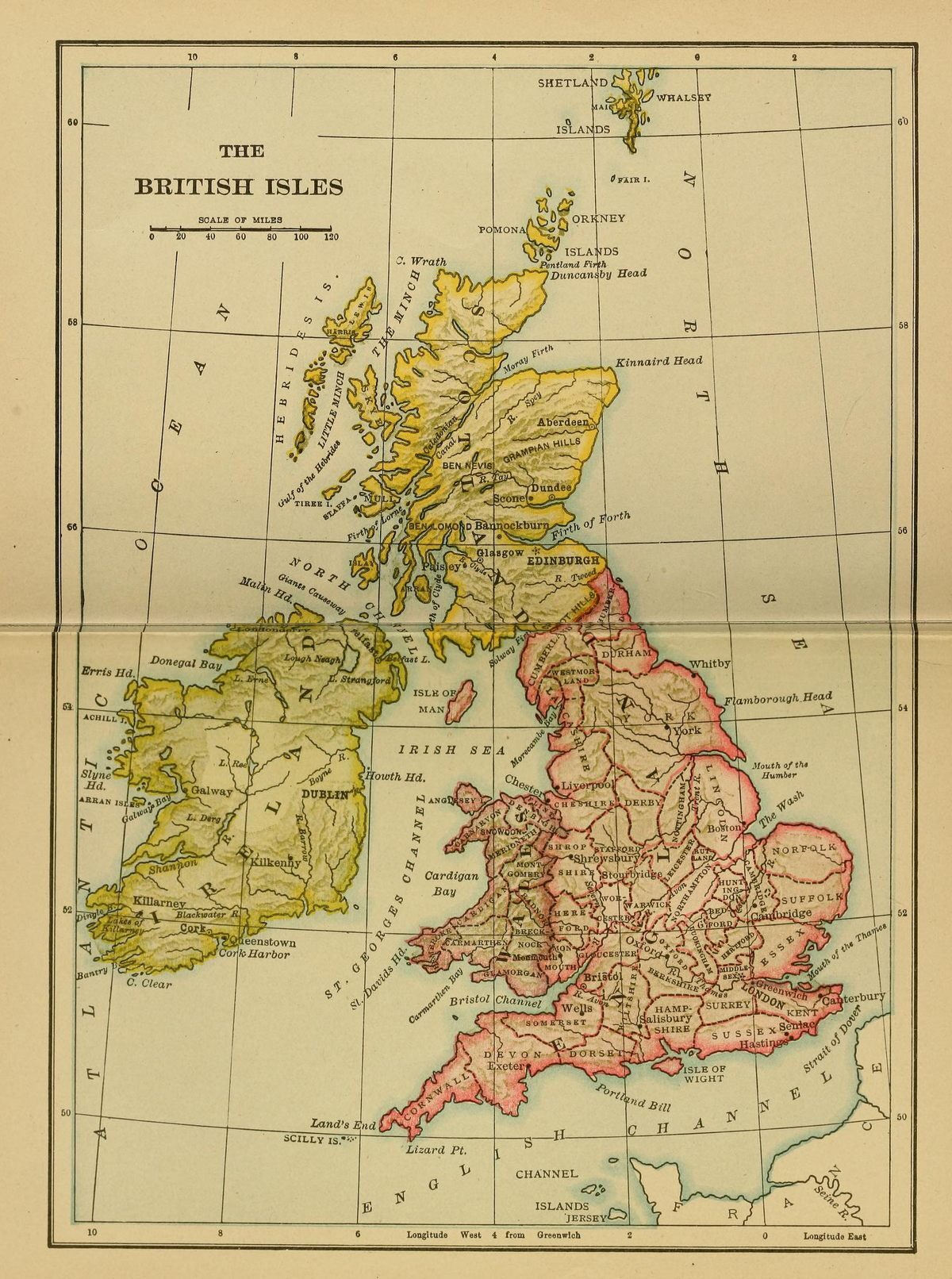Click to enlarge map of britain 19 century