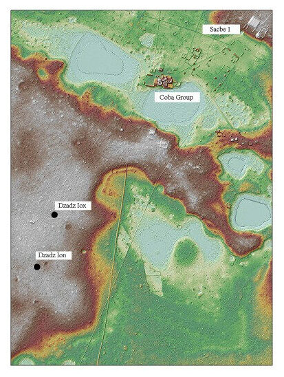 Map of Coba, Yucatan, Mexico