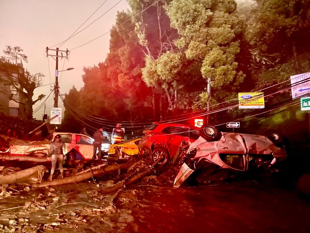 Flood damage in Quito Ecuador January 2022.