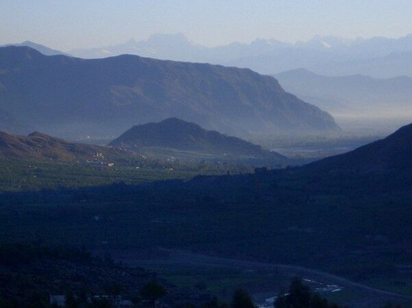 Click to enlarge A view of Swat valley and Barikot hill