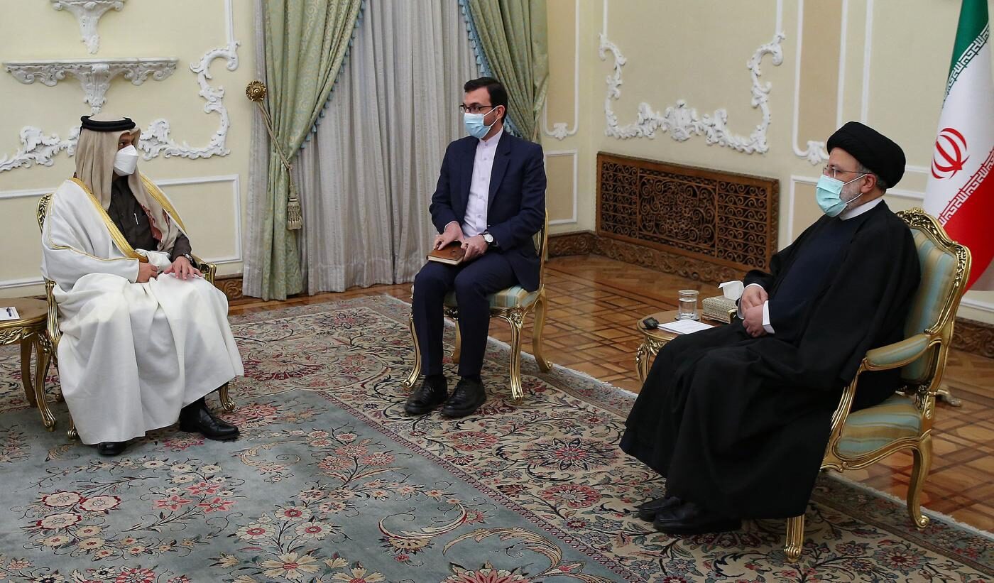 Click to enlarge Raisi al-Thani iran qatar