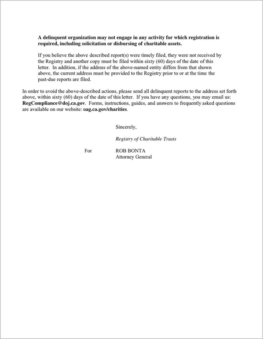 letter california BLM black lives matter finances
