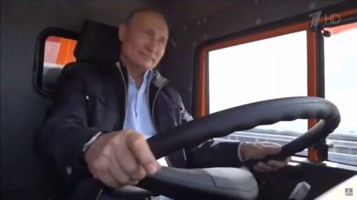 putin driving truck