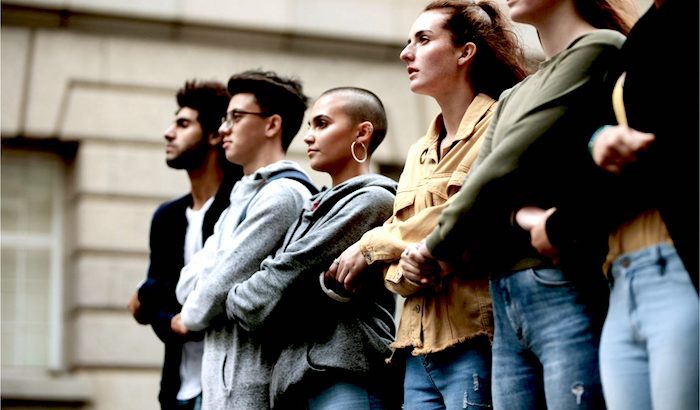line of people