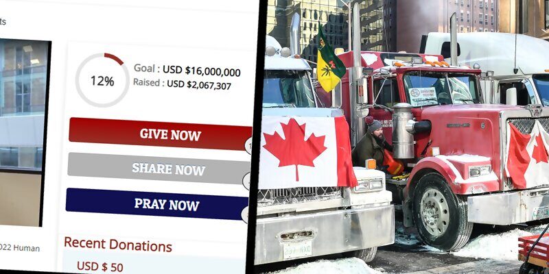 Click to enlarge givesendgo freedom convoy truckers fundraising