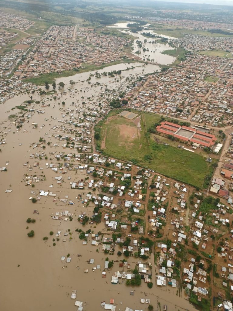 Flood in Tshwane, South Africa, February 2022.