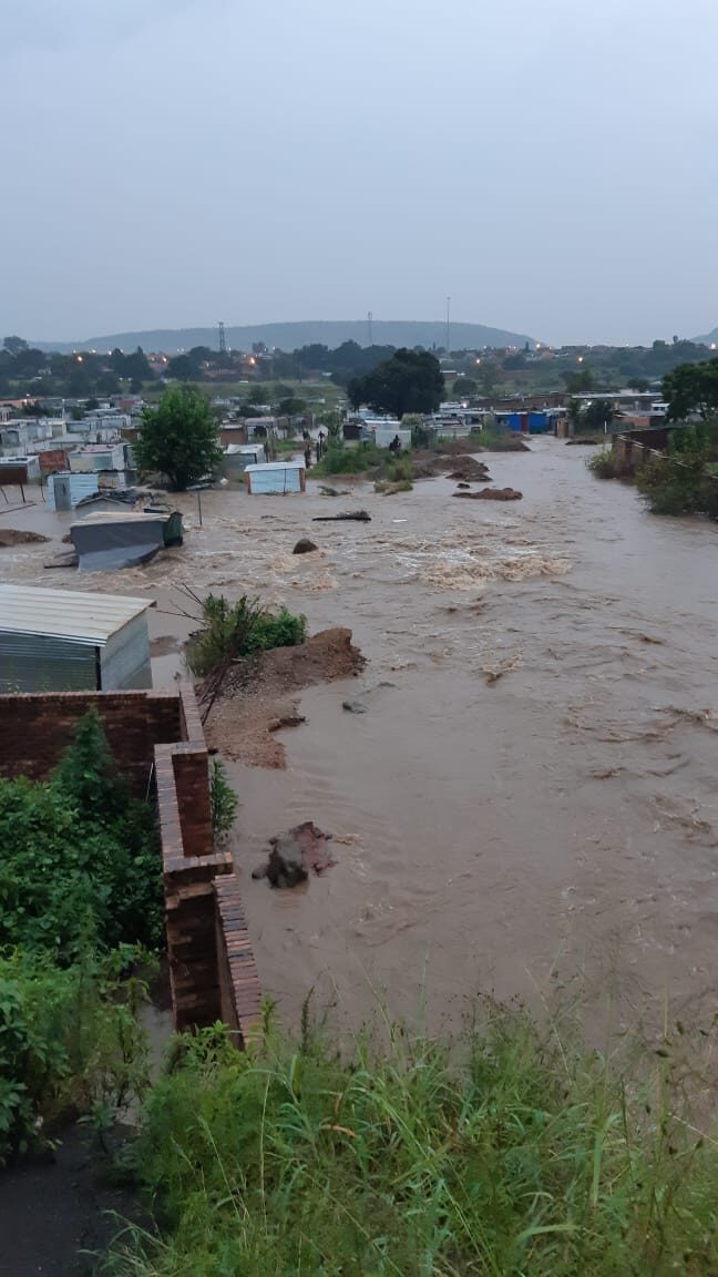 Flood in Tshwane, South Africa, February 2022.