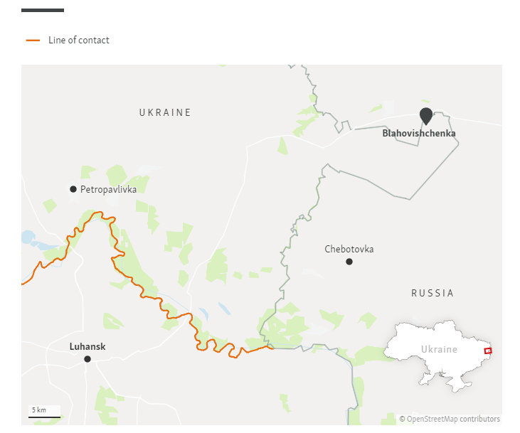 Click to enlarge Ukraine-Russia border map