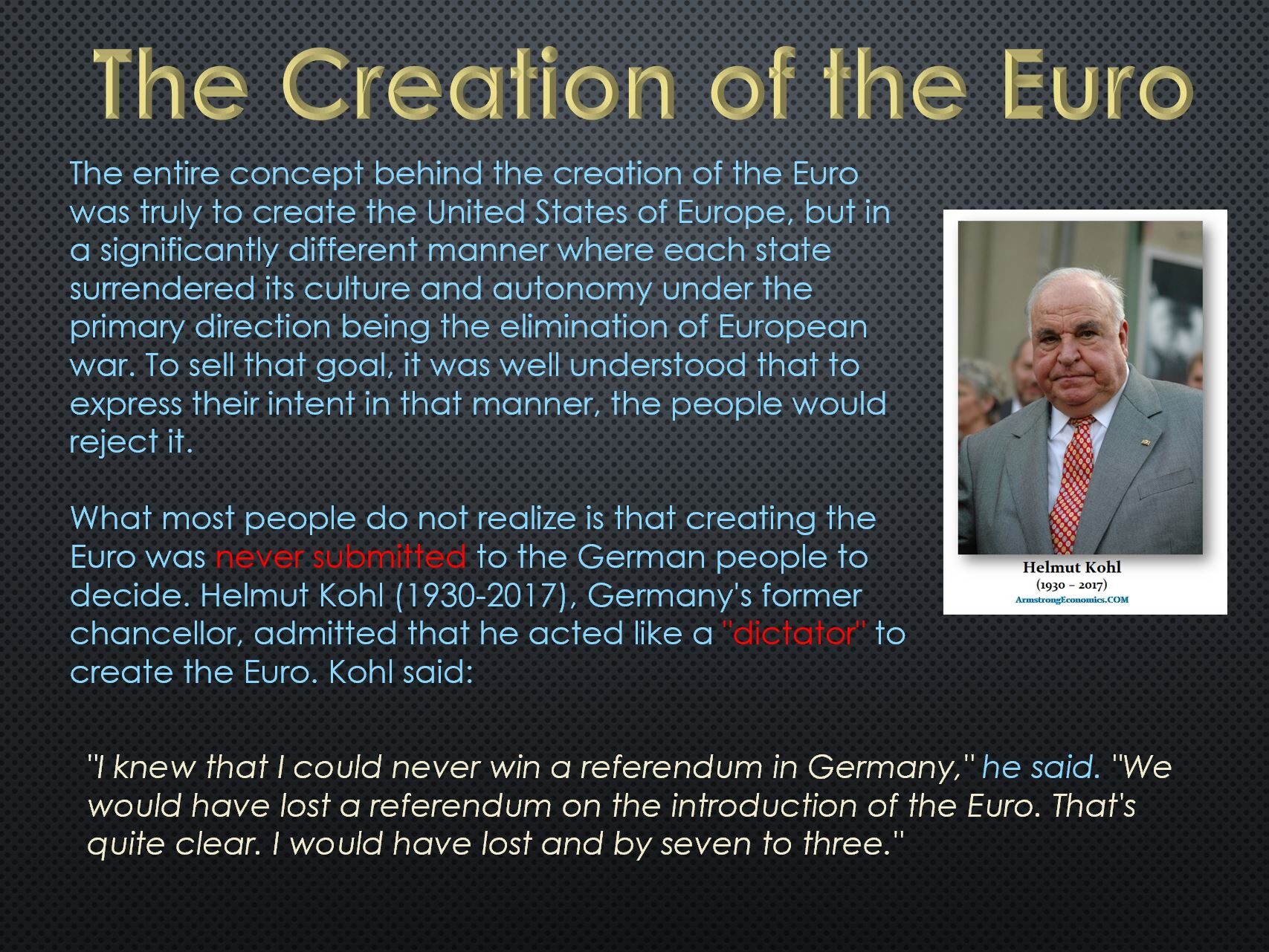 creation of the euro
