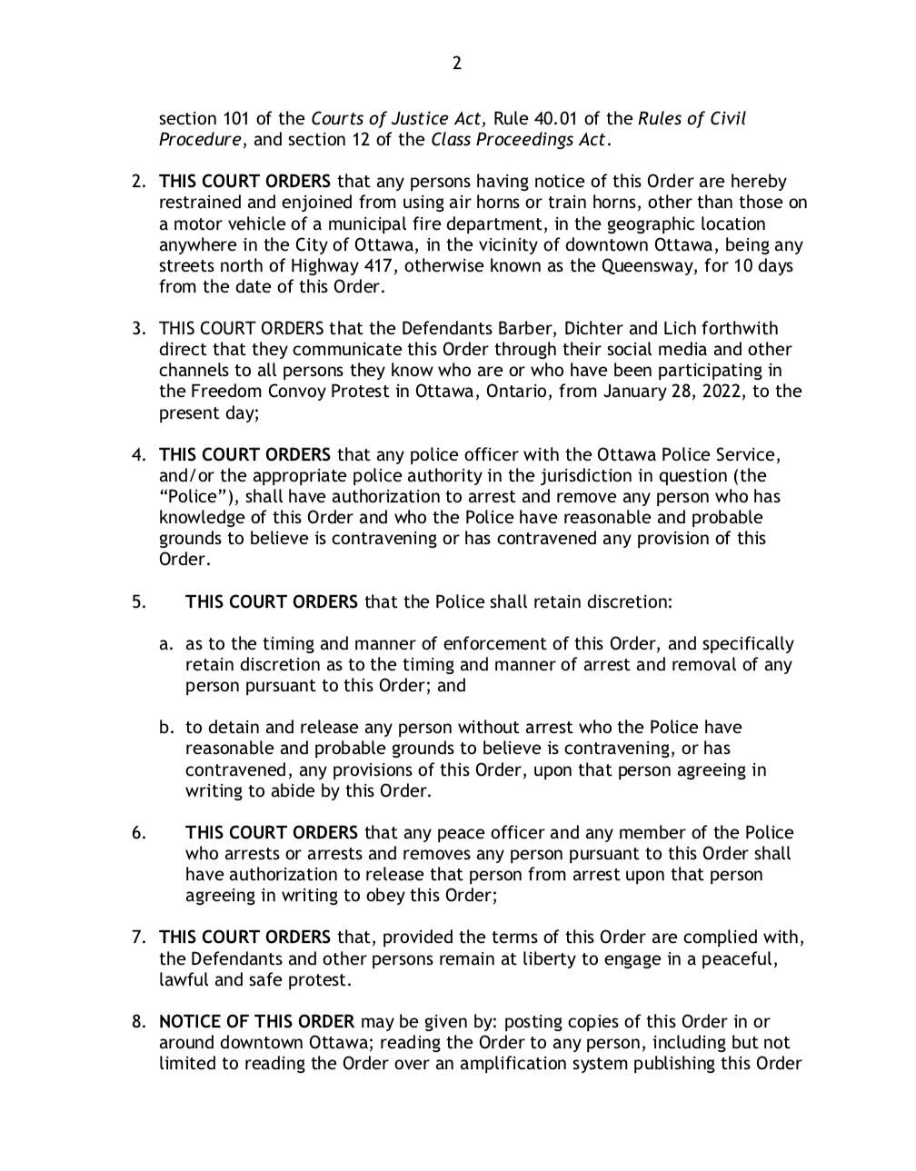 ottawa protest injunction 2