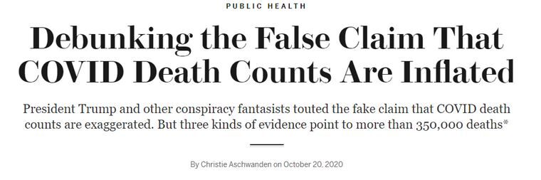 Click to enlarge covid death count headline