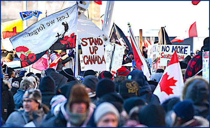 Click to enlarge Protesters
