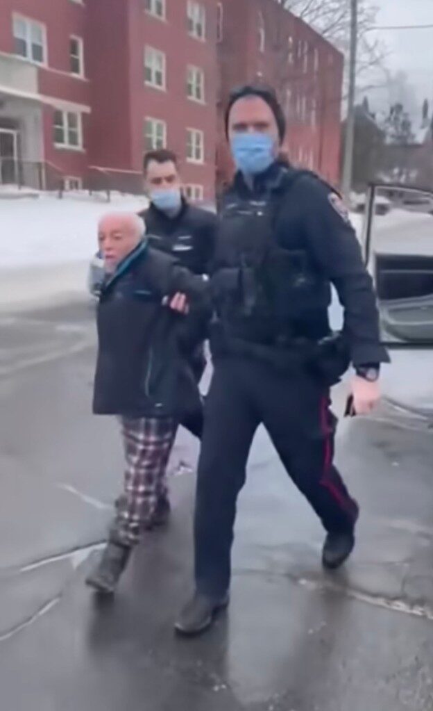 granparent arrested honk horn freedom convoy protest ottawa